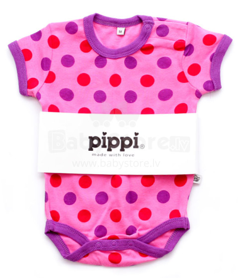 Pippi Body Art. 3820-569 kūdikių bodžiai trumpomis rankovėmis (dydžiai: 56-86)
