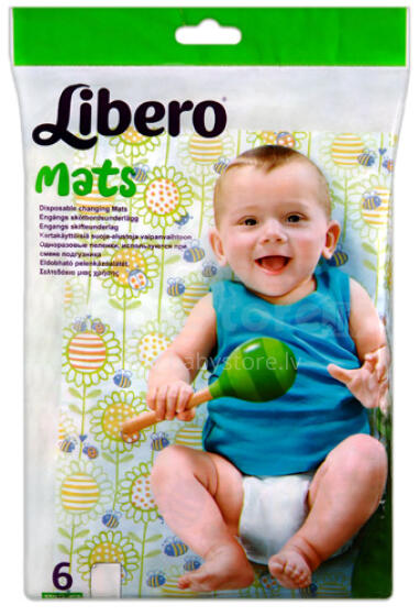 Libero Mats Art.61700 Vienkartinės sauskelnės 6vnt 50x70 cm