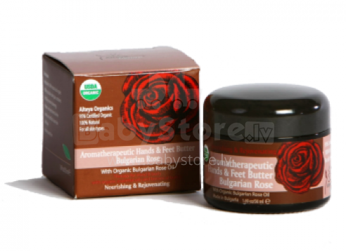 Alteya Organics Organinis aromatinis rožių sviestas rankoms ir kojoms 50ml
