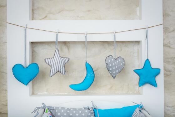 Vaikų miegamojo dekoratyvinis vėliavos komplektas „Baby Love“ (5 vnt.)