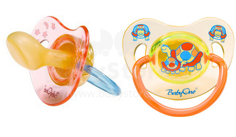 BabyOno Art. 707 Anatomical rubber soother 0m +