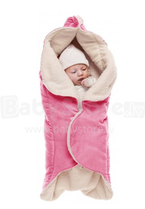 Wallaboo Baby Wrap Nore Pink Art.WW.0809.1103 Šiltos ir minkštos gėlių formos konversija