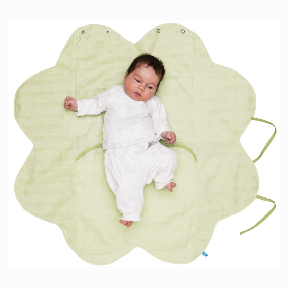 „Wallaboo Baby Wrap“ šviesiai žalia Šilta ir minkšta gėlių forma