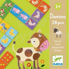 Djeco Domino Farm Art. DJ08158 Attīstoša rotaļlieta bērniem (28 det.)