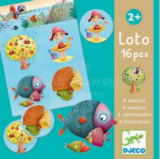 „Djeco Lotto“ - 4 sezonai Art. DJ08123 Mokomasis žaislas vaikams (16 det.)