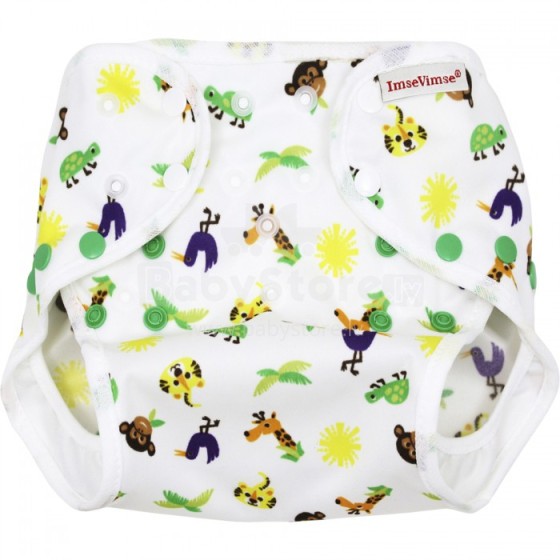Imse Vimse Art.315020 Soft Diaper Cover Zoo Мягкий многоразовый подгузник