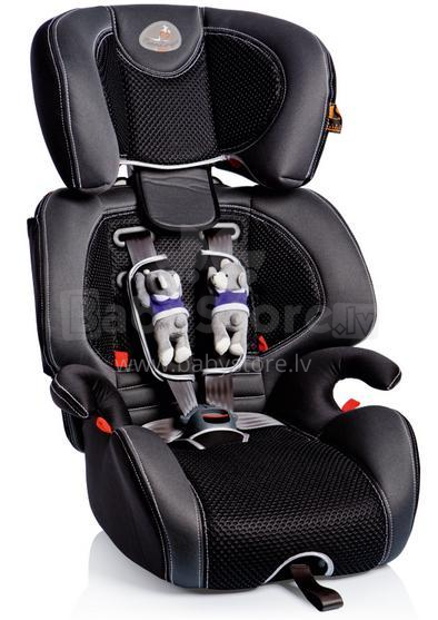 MammaCangura Giotto Plus Bear Black/Grey Bērnu autokrēsls (9-36 kg)