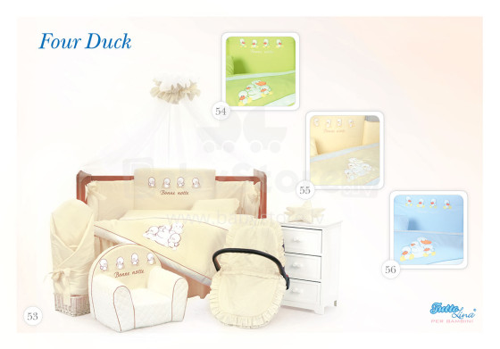 Tuttolina Art.53 Four Duck 7H - Bērnu gultas veļas komplekts