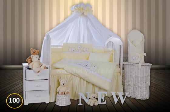 Tuttolina Art.100 Teddy Bear 7H- Bērnu gultas veļas komplekts