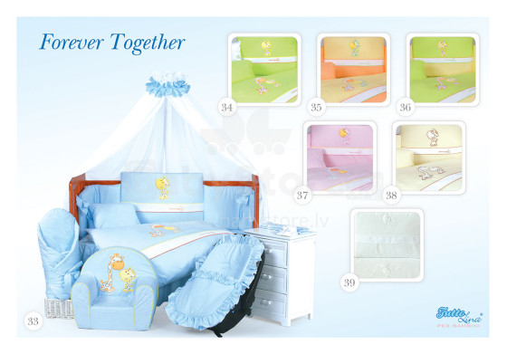 Tuttolina Art.39 Forever Together 6H- Bērnu gultas veļas komplekts