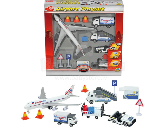 Simba Art.20331546 „Airport Playset“ žaidimų rinkinys „Aeroports“