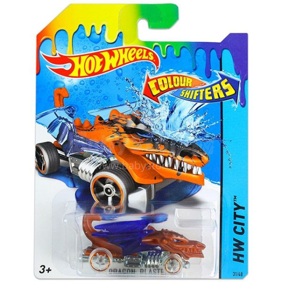 Mattel Hot Wheels Color Shifters Art. BHR15 Dragon Blaster Mašīna-hameleons