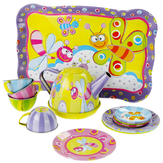 Fruity Tea Set Art.30388 Детский игрушечный комплект металлической посуды 15шт.