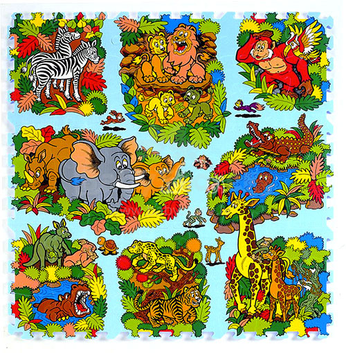 Animal Land Art.000078-2 Многофункциональный напольный пазл-коврик Животные (из 81 элементов)