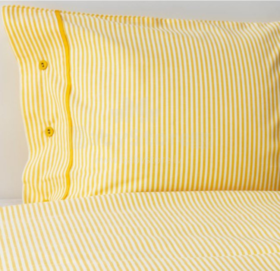 Ikea Nyponors Art.602.300.41 Постельный Комплект Из 2-ух Частей, Белый/Жёлтый