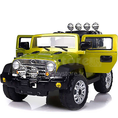 Jeep Wrangler JJ235/12V Art.83106 Детский электромобиль с аккумулятором, пультом радиоуправления (черный), светом и музыкой