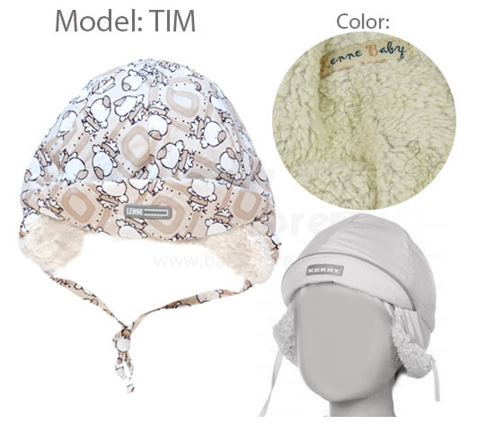 LENNE'15 Tim 14782-5050 Thermo cap Термо полушерстяная шапка для младенцев на завязочках