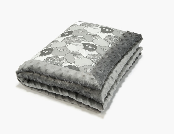 La Millou Art. 83428 Infart Blanket Graphite Sheep Family Grey Высококачественное детское двустороннее одеяло от Дизайнера Ла Миллоу (65x75 см) 