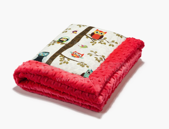 „La Millou“ autorė Anna Mucha Art. 83438 „Infart“ antklodė „Owl Radio Watermelon Premium“ dvipusė antklodė (65x75 cm)