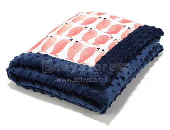 La Millou Art. 83450 Infart Blanket Penguin Pepe Navy Высококачественное детское двустороннее одеяло от Дизайнера Ла Миллоу (65x75 см) 