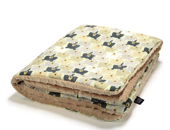 La Millou Art. 83517 Preschooler's Blanket Pure Bears Latte Высококачественное детское двустороннее одеяло (110x140 см)