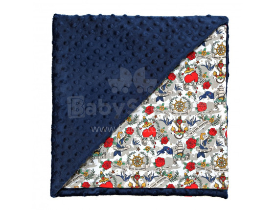 „La Millou“ menas. 83546 Lengva antklodė M Bright Tatoo Marine Premium lengvoji dvipusė antklodė (80x100 cm)