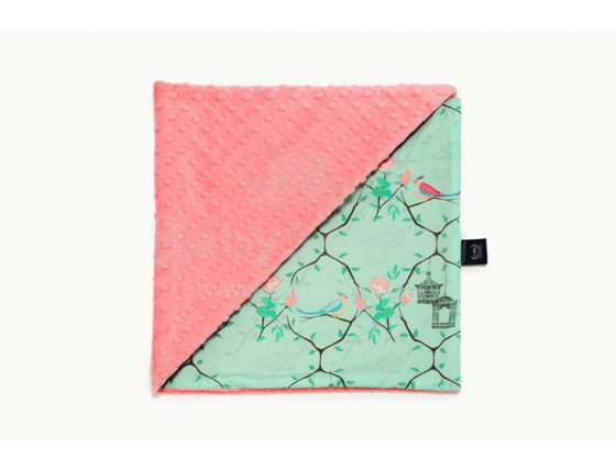 La Millou Art. 83554 Light Blanket M Maggie Rose Mint Coral Высококачественное детское двустороннее легкое одеяло (80x100 см)
