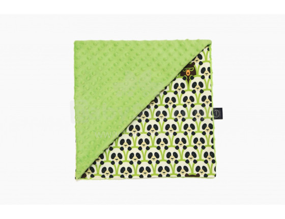 La Millou Art. 83557 Light Blanket M Panda Gang Green Augstākās kvalitātes viegla divpusēja sedziņa (80x100 cm) 
