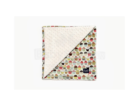 „La Millou“ menas. 83558 „Light Blanket M Cupcakes Ecru Premium“ lengvas dvipusis antklodė (80x100 cm)