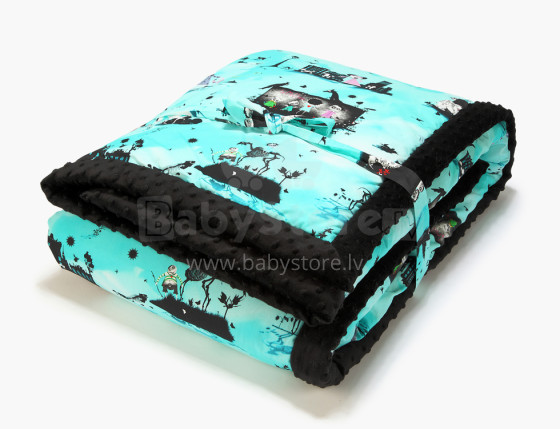 La Millou Art. 83580 For Parents Creepy Lou Blue Black Высококачественное двустороннее одеяло (140x200 см)