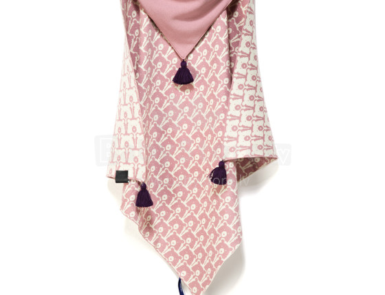 La Millou Art. 83598 Cotton Tender Blanket Candy Bears Augstākās kvalitātes divpusēja sedziņa ar kapuci (80x80 cm) 