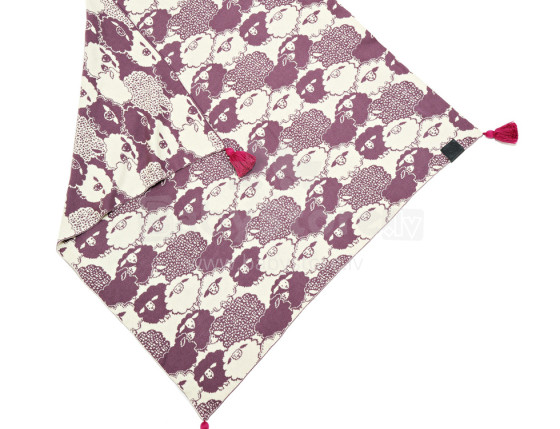 La Millou Art. 83617 Mr. Big Cotton Tender Blanket Lawender Sheep Высококачественное детское двустороннее одеяло с капюшоном (95x125 см)