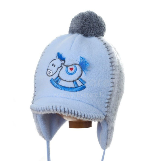 Krochetta Art.572 Тёплая шапочка для малышей c помпоном