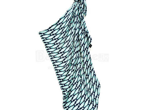 La Millou Art. 83925 Bamboo Wrap Me Up Blanket Fish Augstākās kvalitātes sedziņa no bambusa ar kapuci (120x100 cm) 