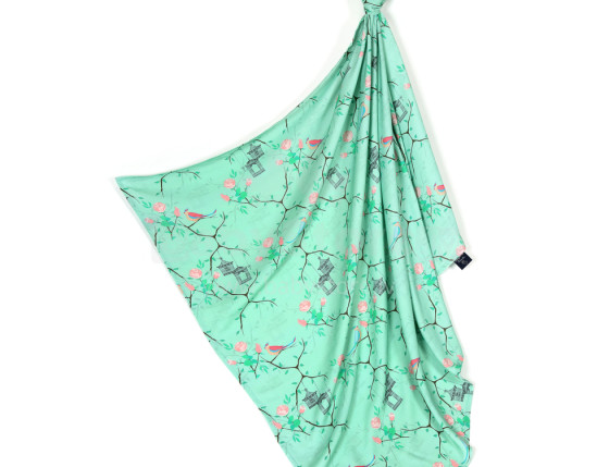 La Millou By Magdalena Rozczka Art. 83932 Bamboo Wrap Me Up Blanket Maggie Rose Mint Высококачественное детское одеяло из бамбука (120x100 см)