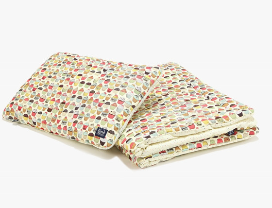 „La Millou“ menas. 83972 „Bedclouthes S Cupcakes“ Aukščiausios kokybės antklodė ir pagalvė