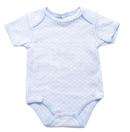 Vaikų kūnas mėlynai 4456751 Medvilninis kūdikio kūnelis su trumpomis rankovėmis [62-86]
