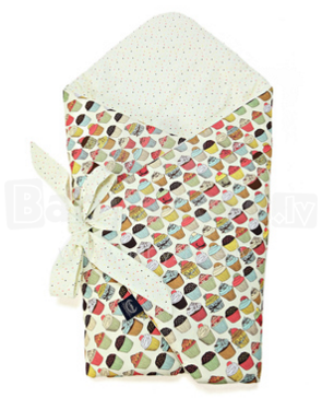 La Millou Art. 84140 Baby Horn Cupcakes&Sweet Drops Ciets mazuļu konvertiņš (75x75 cm)