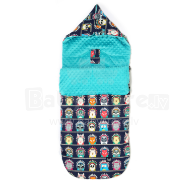 La Millou Art. 84279 Stroller Bag M Indian Zoo&Teal Теплый спальный мешок