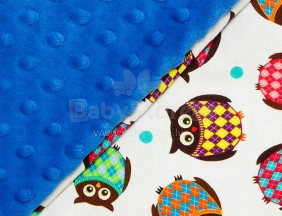 „La Millou“ menas. 84578 „Big Bunny Dobbit Electric Blue Forest Owl“ minkštas miego žaisliukas Triušis