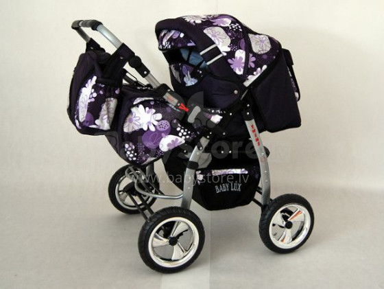 Raf-pol Twins Art. 4612 Детская универсальная современная коляска для двойни с надувными колесами [всё в комплекте]