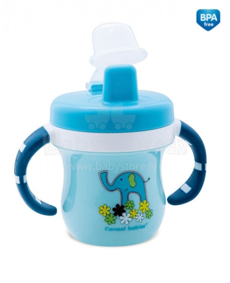 „Canpol“ kūdikiams 2/423 puodelis, skirtas kūdikiams nuo 12 mėnesių amžiaus su minkštu dangteliu 200 ml