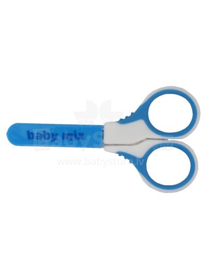 Baby Mix Art.BD60007 Mėlynos žirklės suapvalintu galiuku ir dangteliu