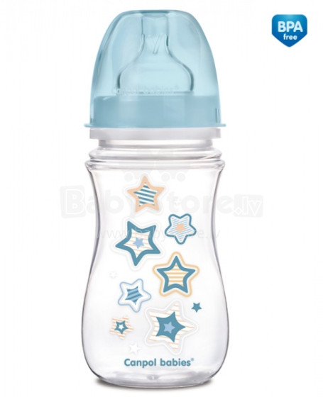 Canpol Babies 35/217 Pudelīte ar silikona knupīti antikolika, 240 ml (3+ mēn.)