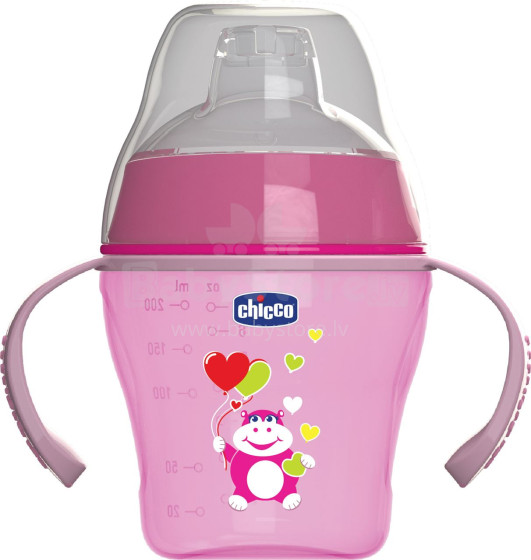 Chicco'16 Soft Cup Art.06823.12 Pink  Krūze 200 ml,  6 m+