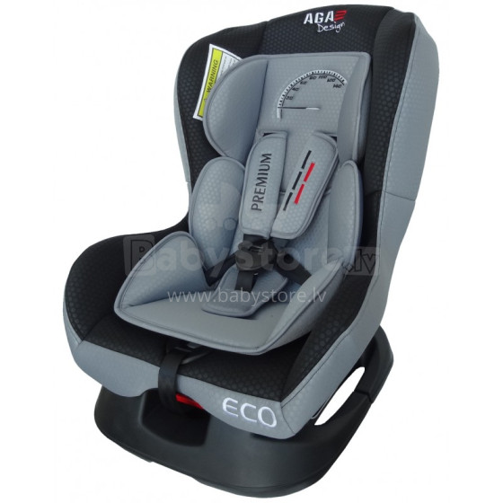Aga Design Premium N303 Black&Gray Bērnu autosēdeklis (0 - 18 kg)