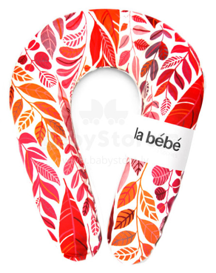 La Bebe™ Snug Cotton Nursing Maternity Pillow Art.25236 Red Leaf Fall 20*70cm Cotton Solid Подковка для сна, кормления малыша