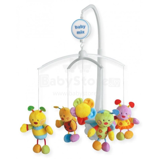 „Baby Mix Musical Mobile Art.781M“ muzikinė karuselė su pliušiniais elementais