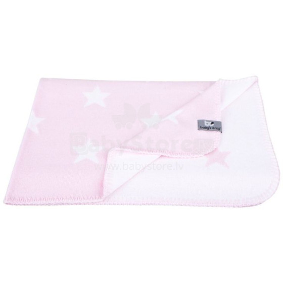 Tik kūdikio gaminys 911094 Kūdikių pledas STAR rožinis / baltas (75x95 cm)