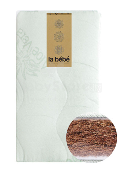 La Bebe™ Basic Aloe Vera Coco Art.81045 Mazuļu matracis standrta gultiņai 120x60cm [kokosšķiedras]